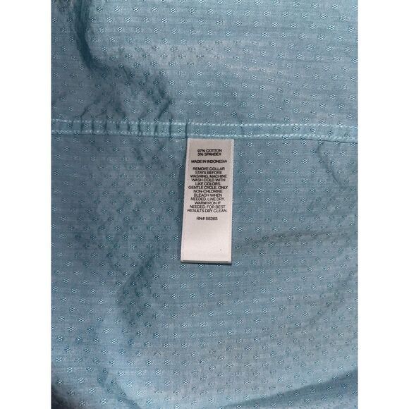 Express Men's 1MX Blue Button Up Collard Long Sleeve Size Medium - Picture 3 of 7